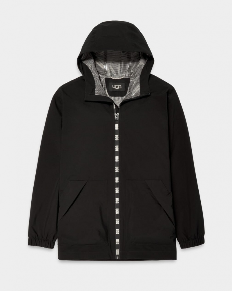 Ugg Brennon Rain Men's Coats Black | NITBVKY-45