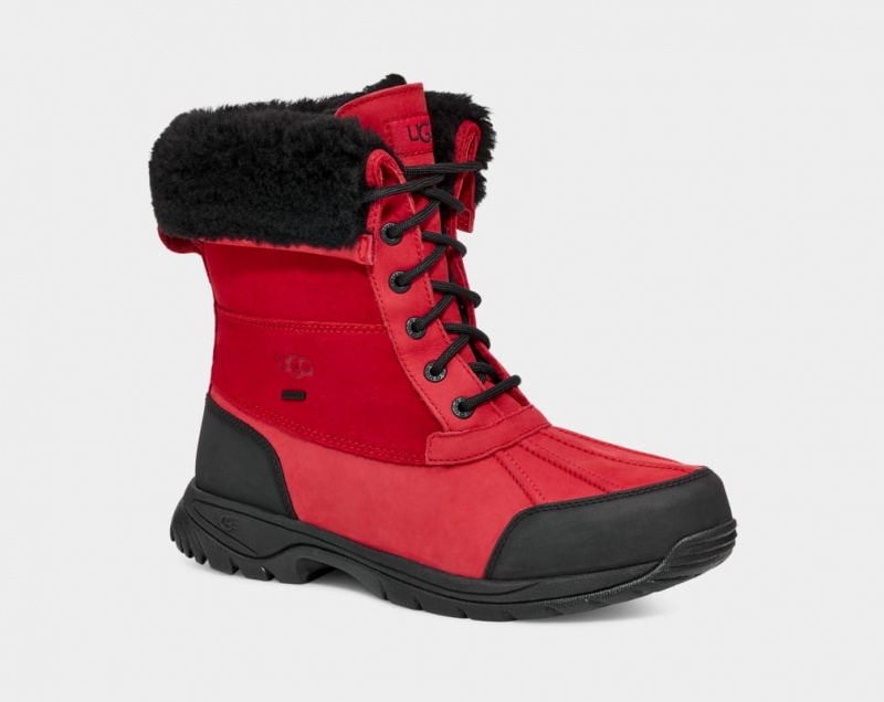 Ugg Butte Men's Boots Red / Black | QZJAOPC-14