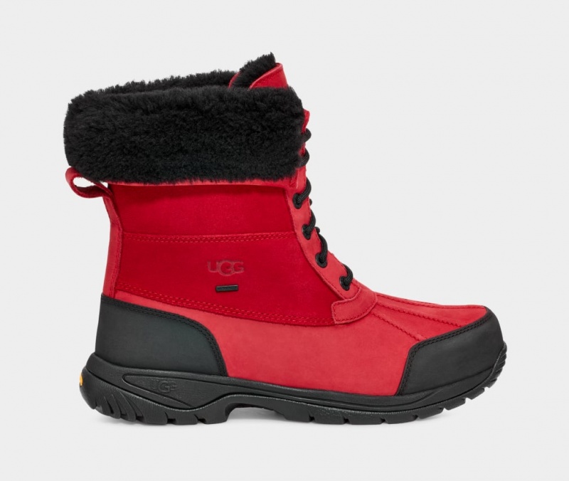 Ugg Butte Men\'s Boots Red / Black | QZJAOPC-14