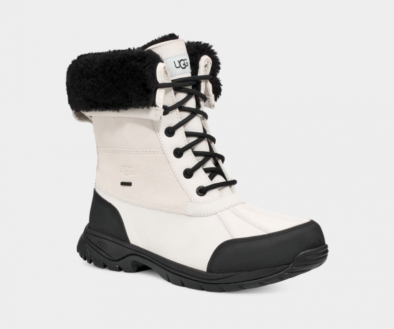 Ugg Butte Men's Boots White / Black | ALKWCQS-79