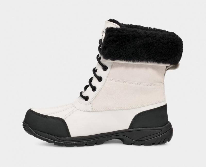 Ugg Butte Men's Boots White / Black | ALKWCQS-79