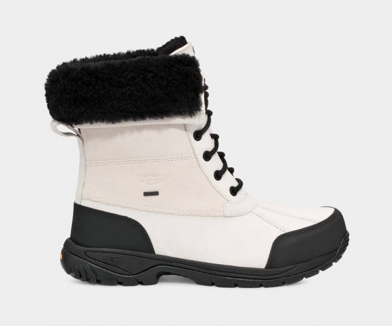 Ugg Butte Men\'s Boots White / Black | ALKWCQS-79