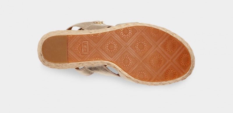 Ugg Careena Women's Sandals Gold / Metal | EIOZRYV-49