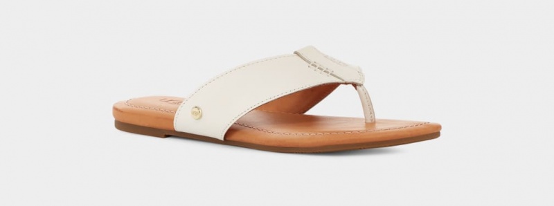 Ugg Carey Flip Women's Slides White | BFHVWNM-34