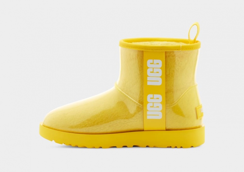 Ugg Classic Clear Mini Women's Boots Yellow | YHRDTZE-82