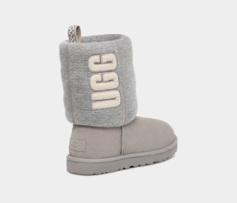 Ugg Classic Fur Jersey Cozy Women's Boots Grey | RAOMGEF-83