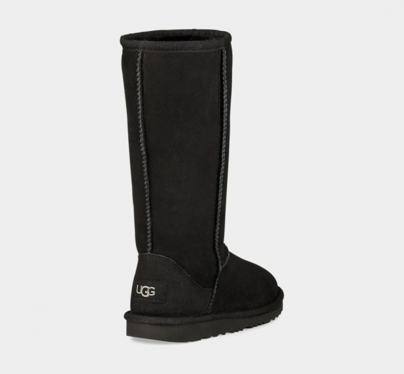 Ugg Classic II Tall Kids' Boots Black | LRUKHIB-24