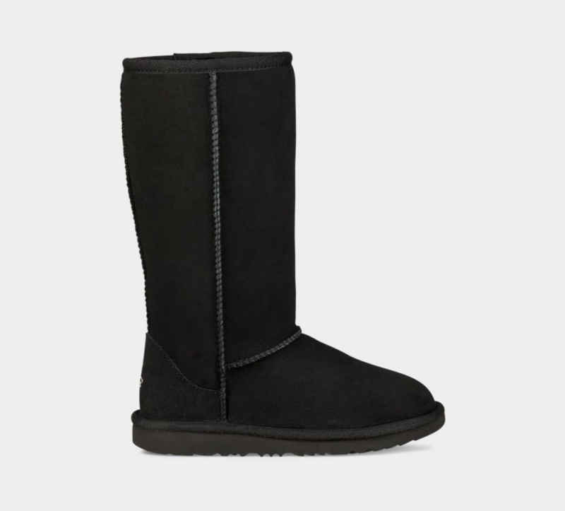 Ugg Classic II Tall Kids\' Boots Black | LRUKHIB-24