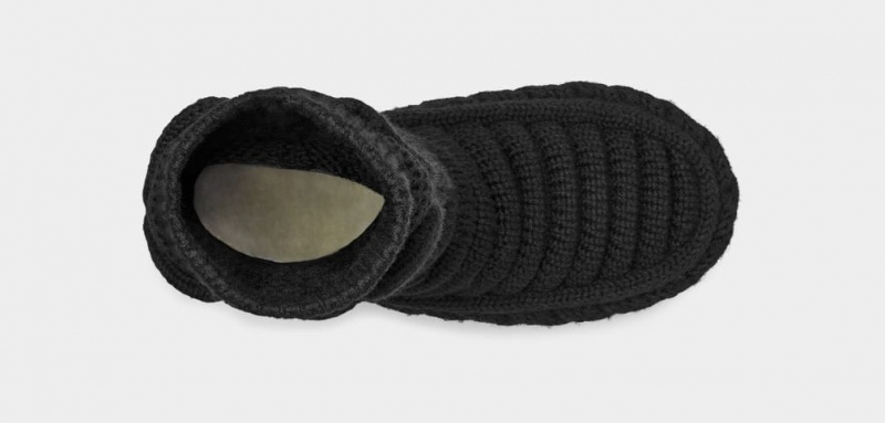 Ugg Classic Tall Chunky Knit Women's Boots Black | OZRKGCQ-39
