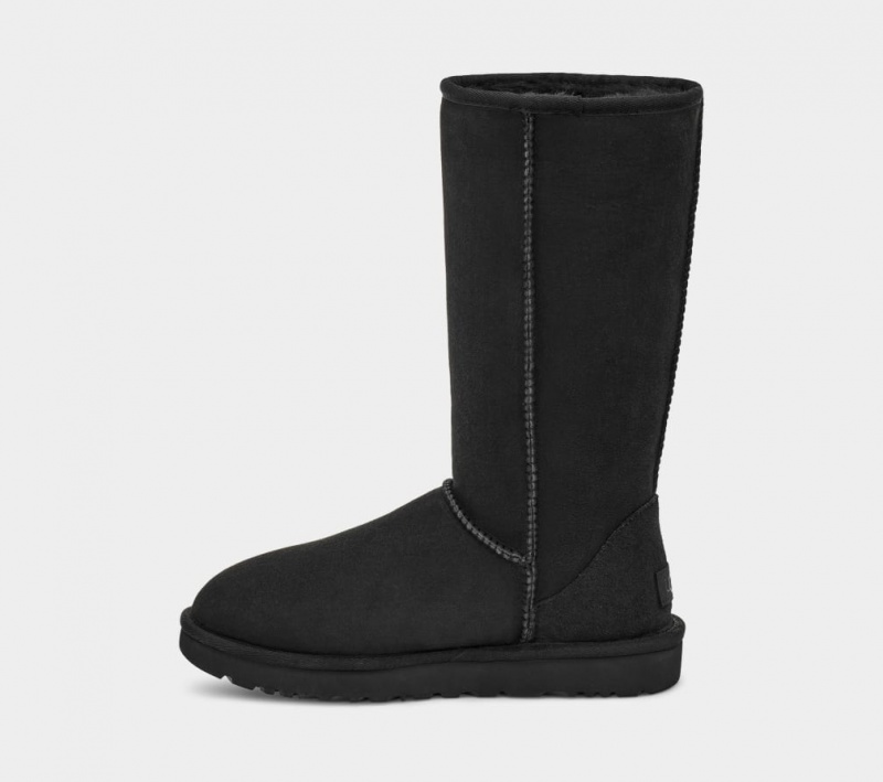 Ugg Classic Tall II Women's Boots Black | WQFVHAB-48