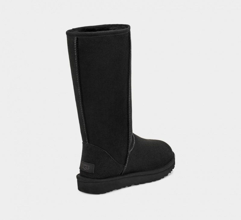 Ugg Classic Tall II Women's Boots Black | WQFVHAB-48