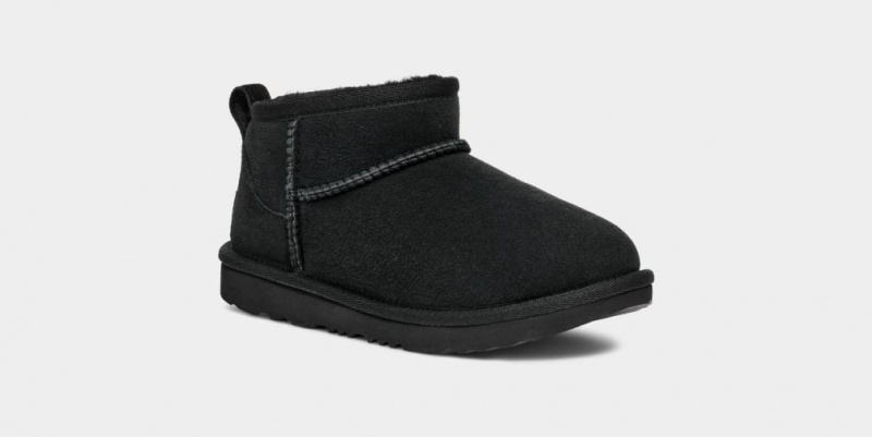Ugg Classic Ultra Mini Kids' Boots Black | OYUDJFZ-61