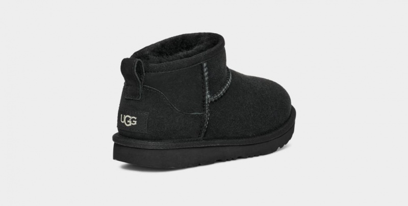 Ugg Classic Ultra Mini Kids' Boots Black | OYUDJFZ-61