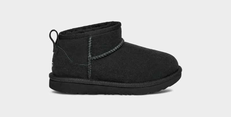 Ugg Classic Ultra Mini Kids\' Boots Black | OYUDJFZ-61