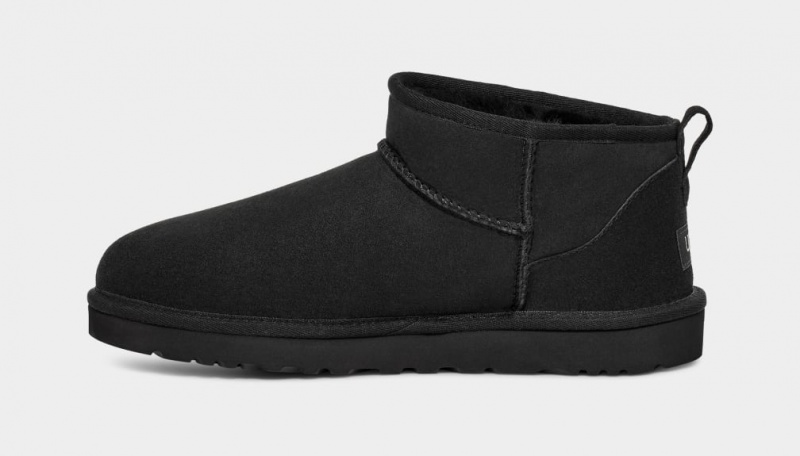 Ugg Classic Ultra Mini Men's Boots Black | XTQGFDO-03
