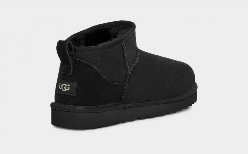 Ugg Classic Ultra Mini Men's Boots Black | XTQGFDO-03