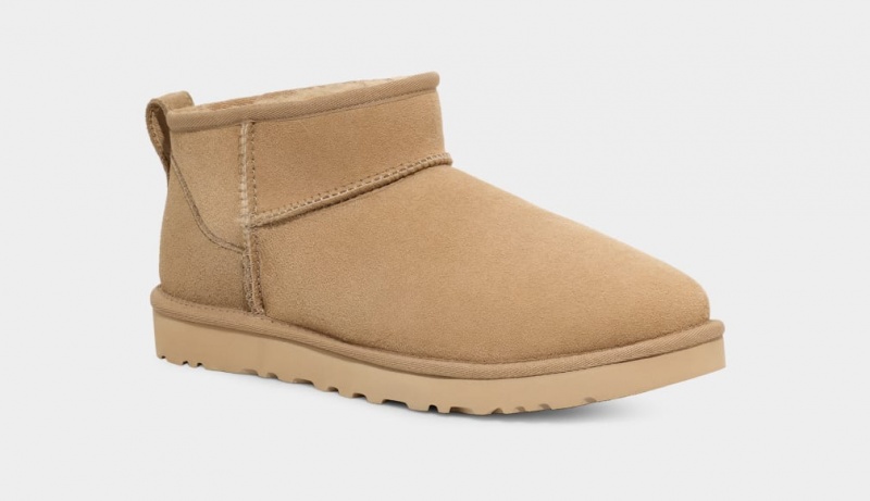 Ugg Classic Ultra Mini Men's Boots Mustard | OUXTIBL-17