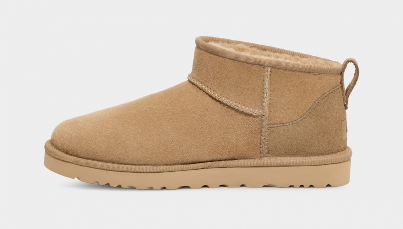 Ugg Classic Ultra Mini Men's Boots Mustard | OUXTIBL-17