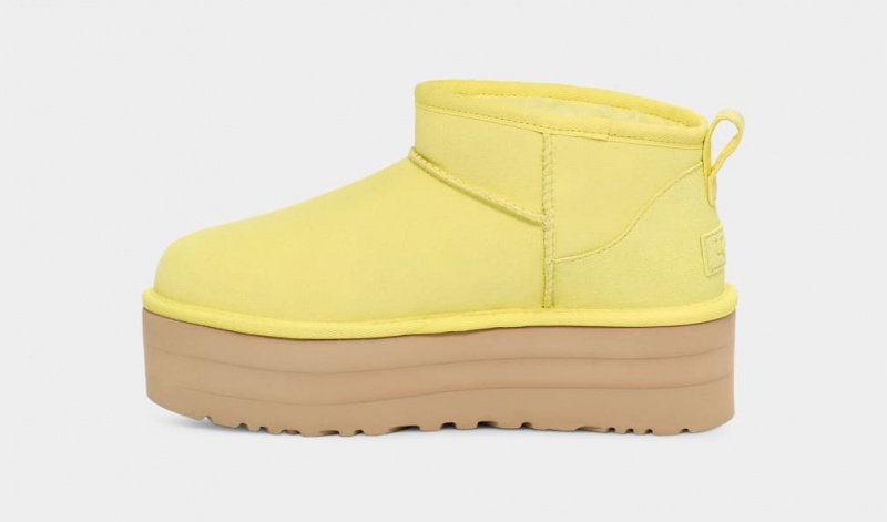 Ugg Classic Ultra Mini Women's Platform Boots Yellow | PSFUKCT-71
