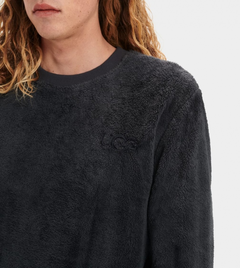 Ugg Coby Pullover Men's Sweatshirt Black | FJEHVZK-07
