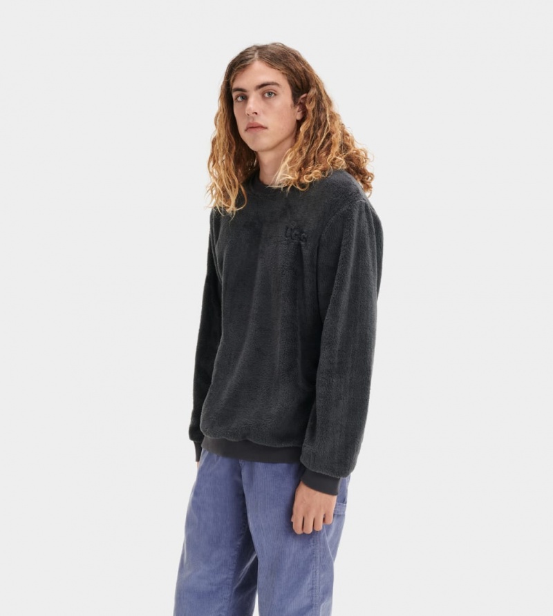 Ugg Coby Pullover Men\'s Sweatshirt Black | FJEHVZK-07