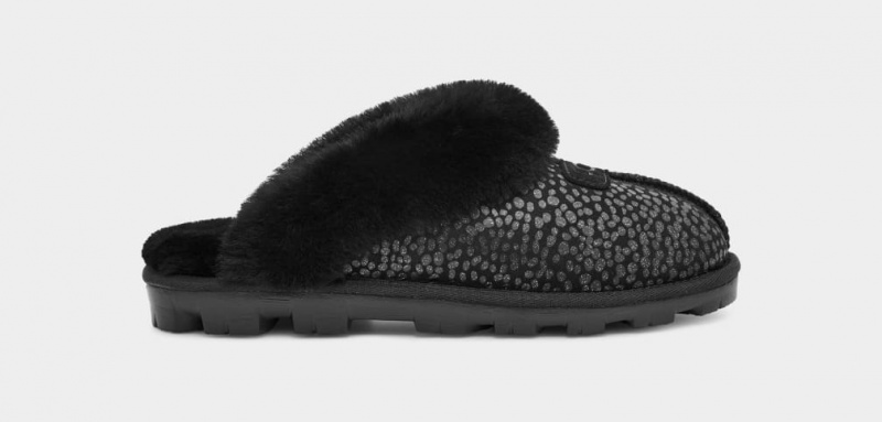 Ugg Coquette Sparkle Spots Women\'s Slippers Black | GTNQEZF-86