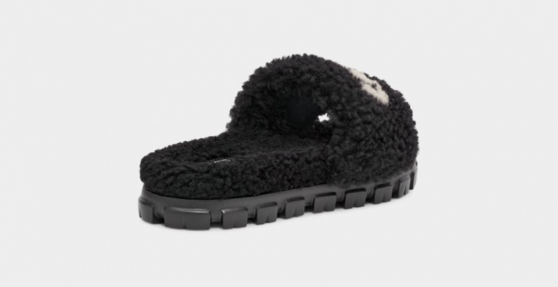 Ugg Cozetta Curly Graphic Women's Slippers Black | GLMIEQF-43