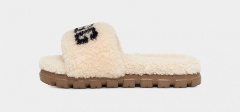 Ugg Cozetta Curly Graphic Women's Slippers Beige | NKGFHML-12