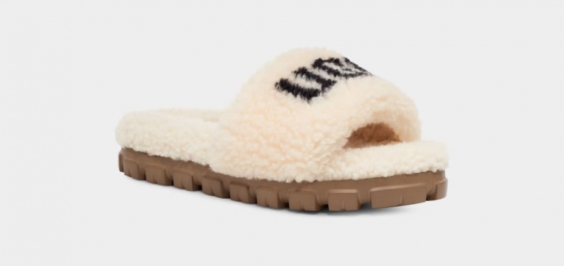 Ugg Cozetta Curly Graphic Women's Slippers Beige | NKGFHML-12