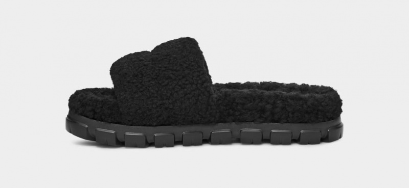 Ugg Cozetta Curly Women's Slides Black | GHNMKZQ-59