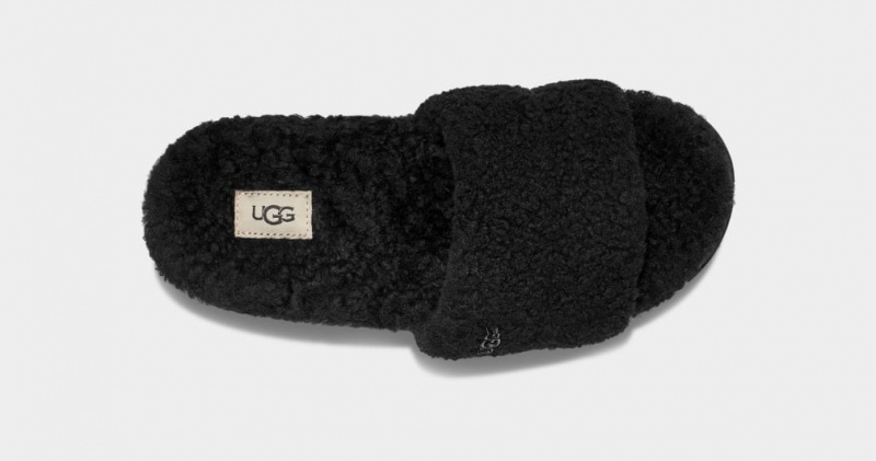 Ugg Cozetta Curly Women's Slides Black | GHNMKZQ-59