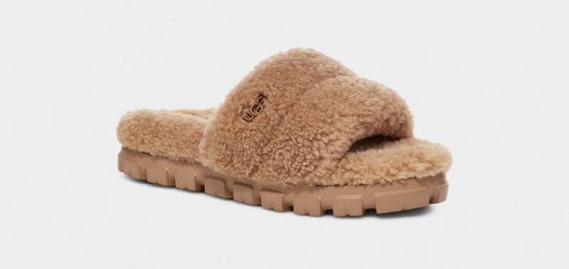 Ugg Cozetta Curly Women's Slides Brown | RMJIULY-24