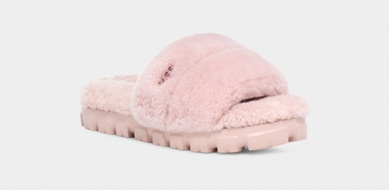 Ugg Cozetta Curly Women's Slippers Pink | GTNQSHV-56