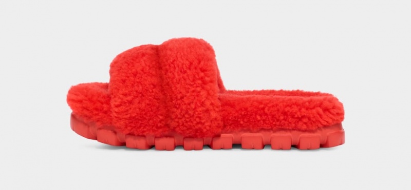 Ugg Cozetta Curly Women's Slippers Red | WGDQTXB-25