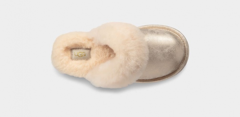 Ugg Cozy II Metallic Kids' Slippers Gold | CHTZYFR-47