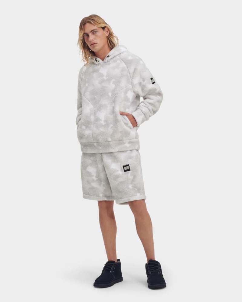 Ugg Dannen Sherpa Men's Hoodie White / Camo | JMEOUYX-47