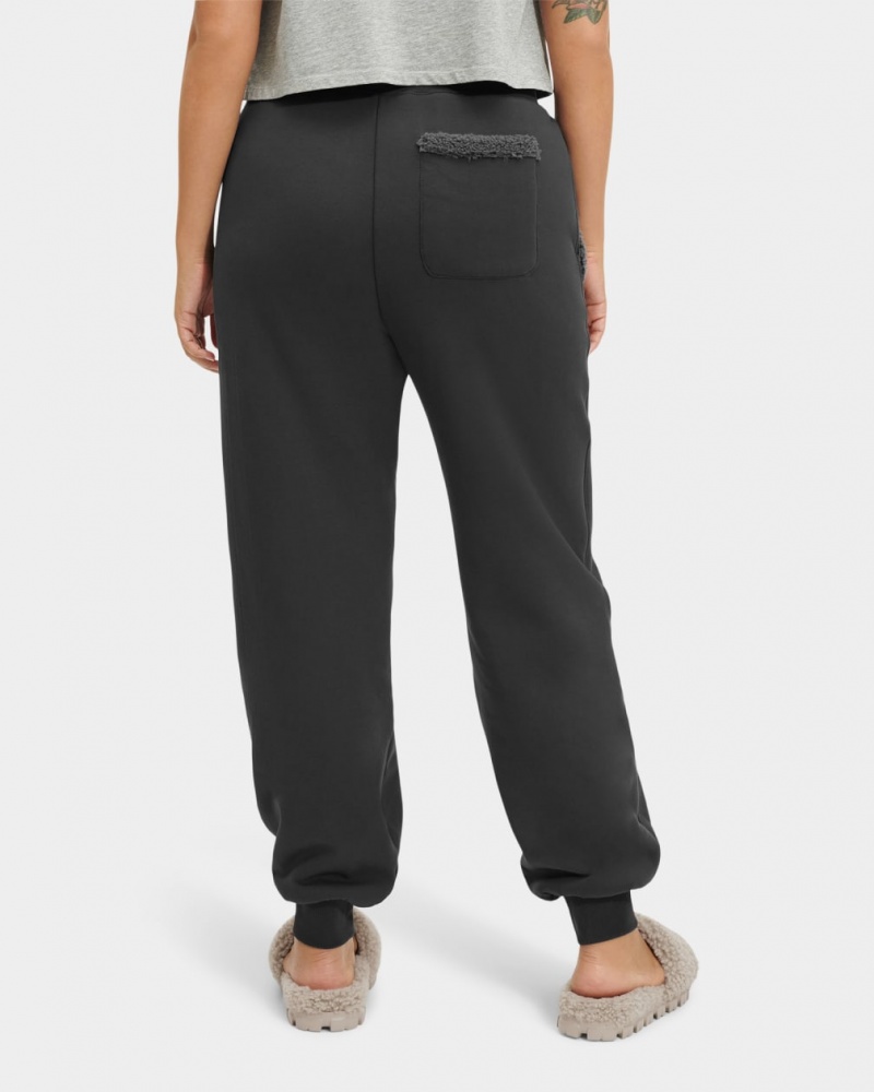 Ugg Daylin Bonded Fleece Women's Pants Black | IFJVEUN-36
