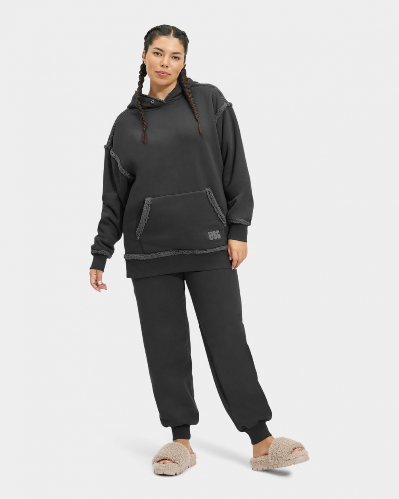 Ugg Daylin Bonded Fleece Women\'s Pants Black | IFJVEUN-36