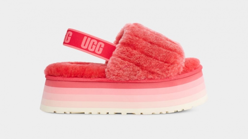 Ugg Disco Sherpa Corduroy Women\'s Slippers Coral | ACHEWXS-93