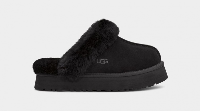 Ugg Disquette Women\'s Slippers Black | MPXIYGR-37
