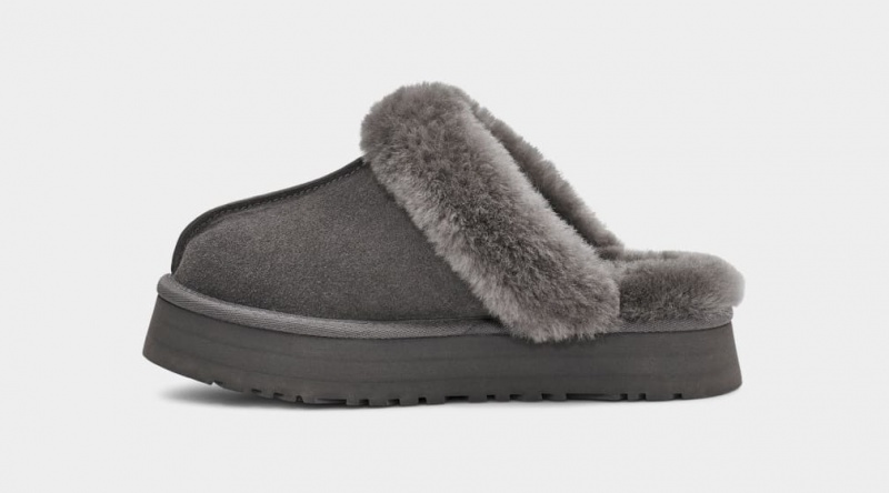 Ugg Disquette Women's Slippers Grey | BNIMDAS-68