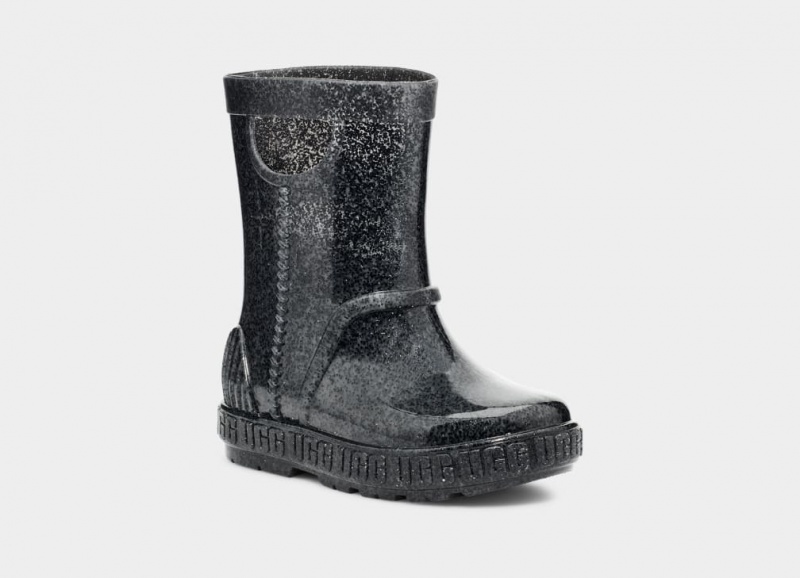 Ugg Drizlita Glitter Kids' Boots Black | RXPZIQE-84