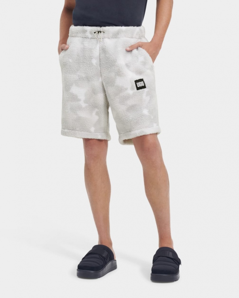 Ugg Eckard Sherpa Men's Shorts White / Camo | IQRULBV-10