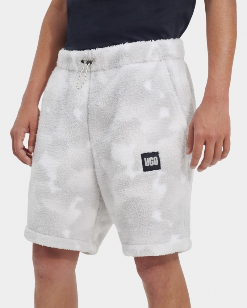 Ugg Eckard Sherpa Men's Shorts White / Camo | IQRULBV-10