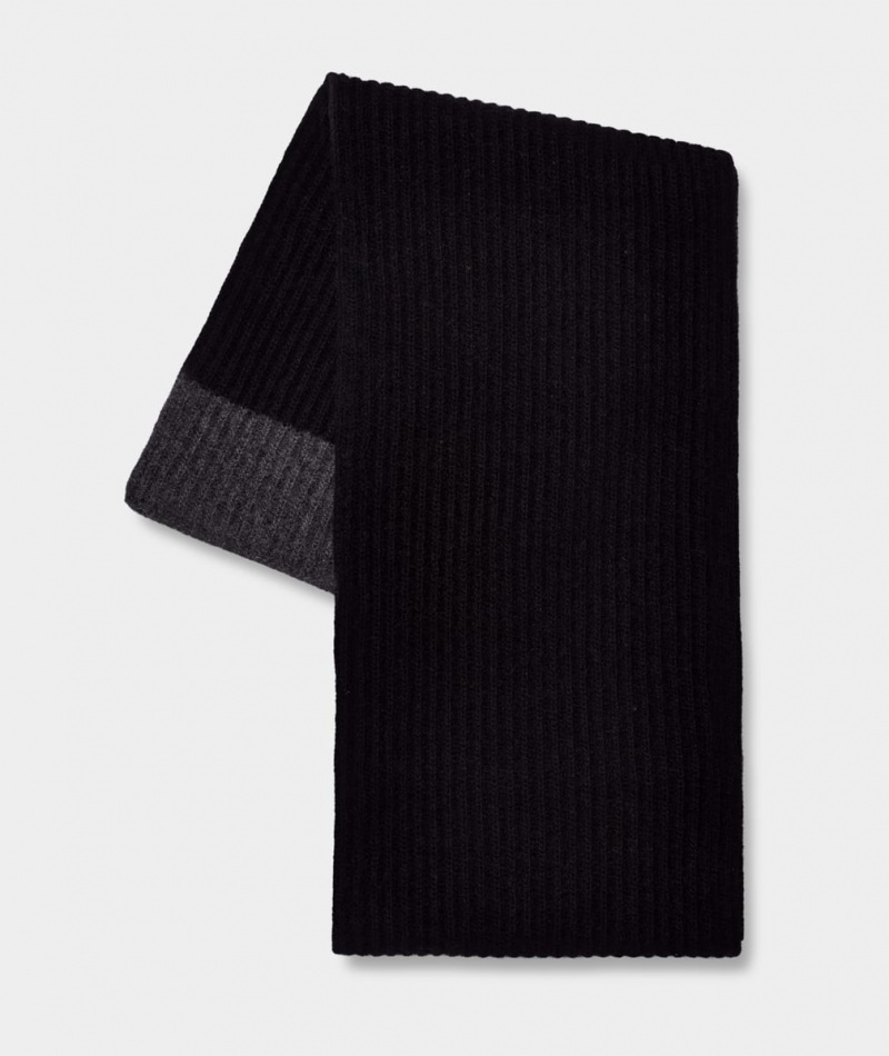 Ugg Evander Knit Men's Scarves Black / Grey | YPLRZTJ-40