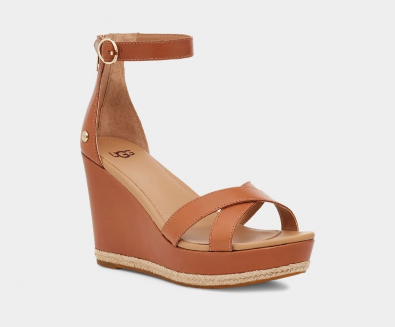 Ugg Ezrah Women's Sandals Brown | RAGPMVX-25