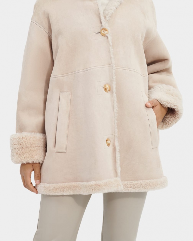 Ugg Faydon Reversible Shearling Women's Jackets Brown | NAWZJLT-32