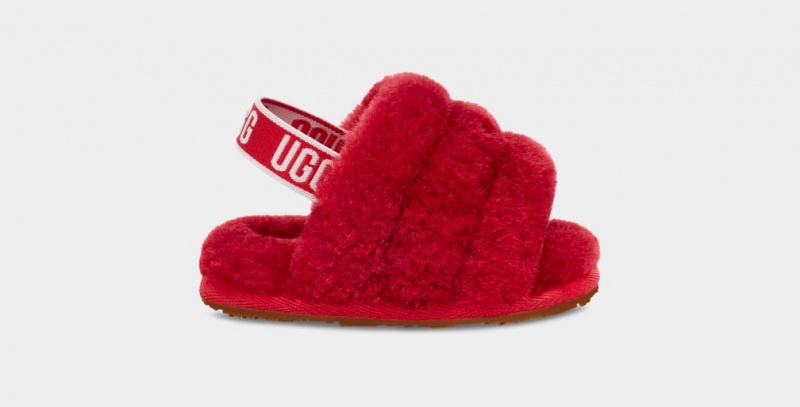 Ugg Fluff Yeah And Lovey Kids' Slippers Red | ORYLTMW-74