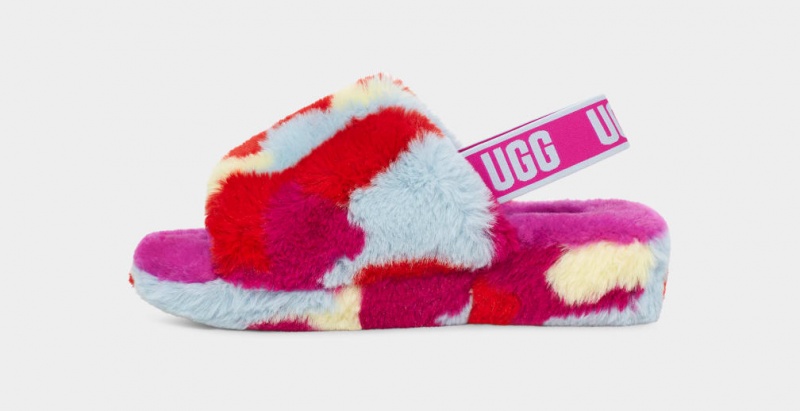 Ugg Fluff Yeah Camopop Women's Slippers Red | EJNGRAX-58