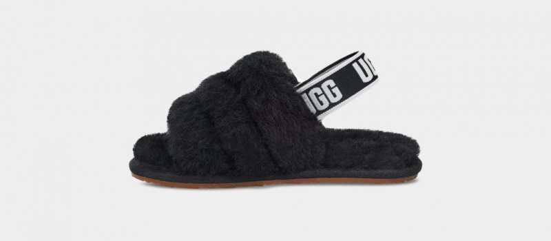 Ugg Fluff Yeah Kids' Slippers Black | GXMPZAB-91